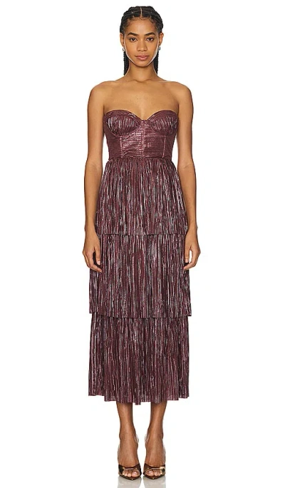 Sabina Musayev Ascella Dress In Bitter Chocolate
