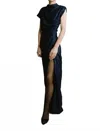 Sabina Musayev Asteroid Asymmetrical Top In Navy In Blue