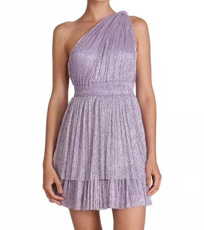 Sabina Musayev Chicago One Shoulder Short Dress In Lilac In Purple