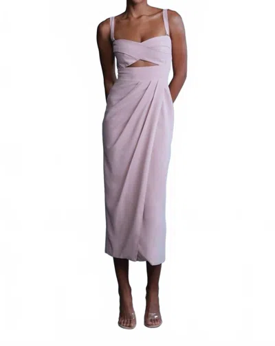 Sabina Musayev Ciara Midi Dress In Ash Rose In Pink