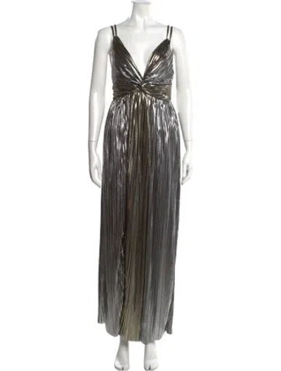 Pre-owned Sabina Musayev Colorblock Pattern Long Dress