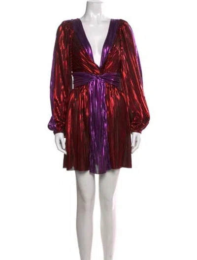 Pre-owned Sabina Musayev Colorblock Pattern Mini Dress