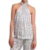 Sabina Musayev Courtney Patterned Halter Top In Ivory In Neutral