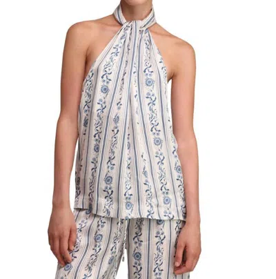Sabina Musayev Courtney Patterned Halter Top In Ivory In White