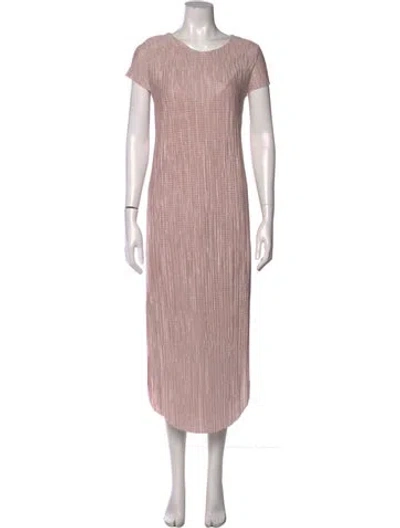 Pre-owned Sabina Musayev Crew Neck Midi Length Dress In Pink