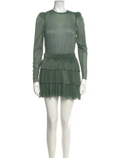 Pre-owned Sabina Musayev Crew Neck Mini Dress W/ Tags In Green