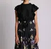 Sabina Musayev Damson Top In Black In Black