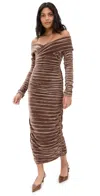 Sabina Musayev Delphinus Dress Brown In Brown
