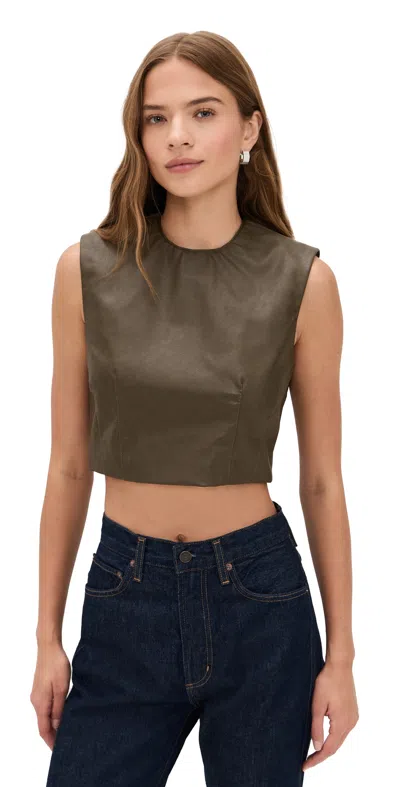 Sabina Musayev Dida Top Dark Khaki In Brown
