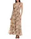 Sabina Musayev Fiorello Silk-blend Maxi Dress In Brown