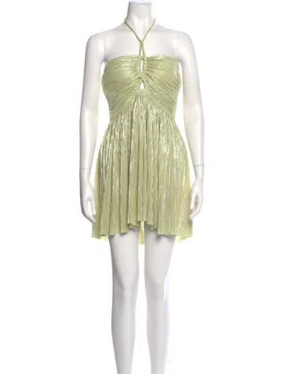 Pre-owned Sabina Musayev Halterneck Mini Dress In Green