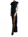 Sabina Musayev Asteroid Asymmetrical Top In Navy In Blue