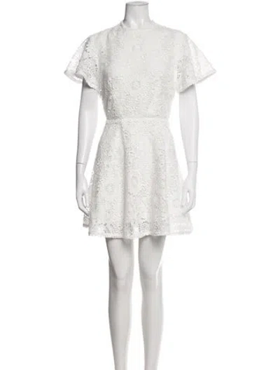 Pre-owned Sabina Musayev Lace Pattern Mini Dress In Metallic