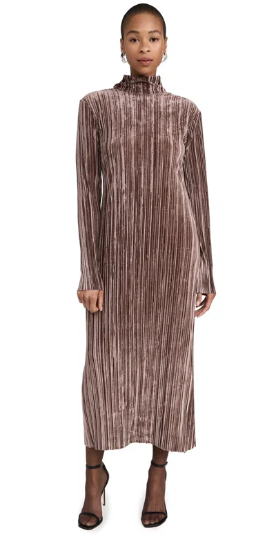 Sabina Musayev Lattice Dress Brown