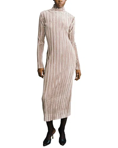 Sabina Musayev Lattice Midi Dress In Neutral