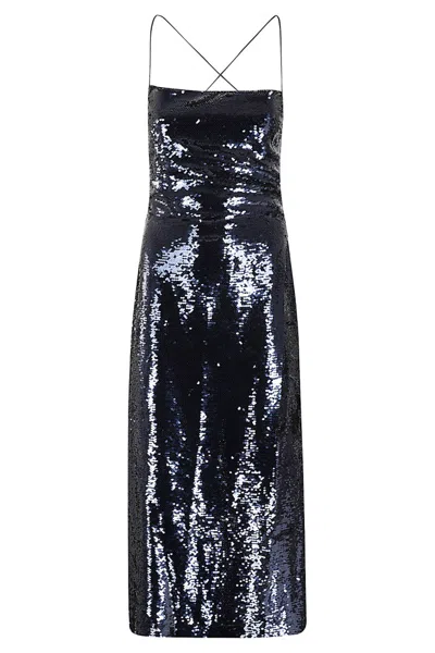Sabina Musayev Lera Dress In Dark Saphire