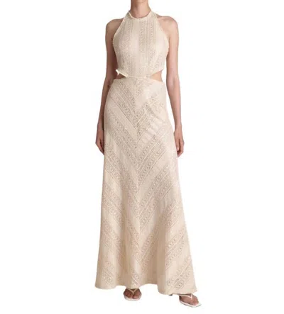 Sabina Musayev Women's Lilibet Sequined Crochet Maxi Dress In White