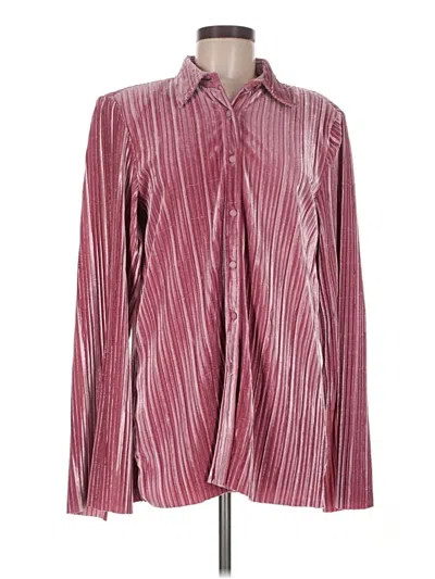 Pre-owned Sabina Musayev Long Sleeve Blouse In Burgundy