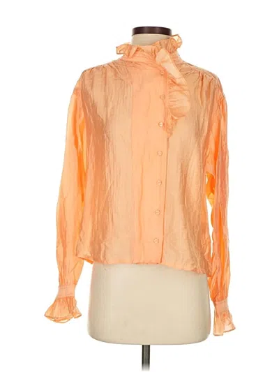 Pre-owned Sabina Musayev Long Sleeve Blouse In Orange