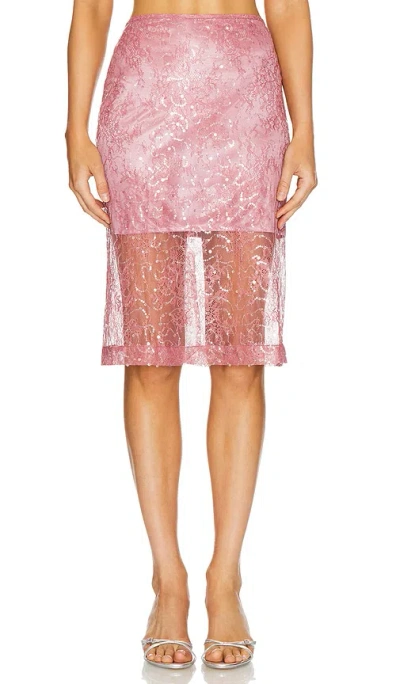 Sabina Musayev Lysia Skirt In Dusty Rose