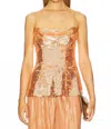 Sabina Musayev Mackenzie Top In Copper In Orange