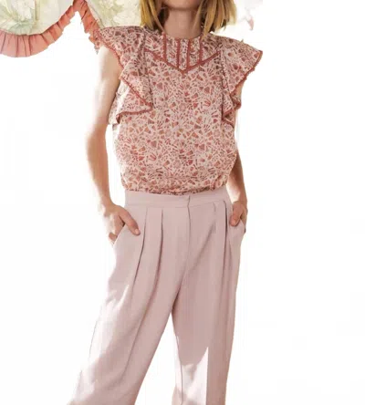 Sabina Musayev Mandy Top In Ginger In Pink