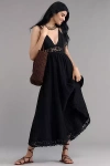 Sabina Musayev Nalaya Sleeveless Deep-v Midi Dress
