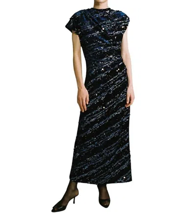 Sabina Musayev Neptune Dress In Navy In Blue