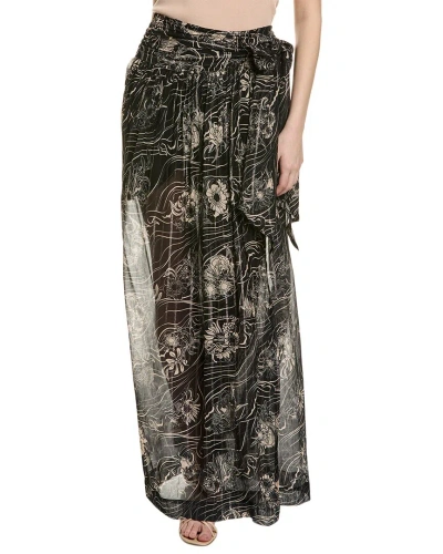 Sabina Musayev Patina Silk-blend Skirt In Black