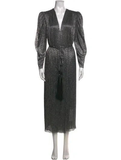 Pre-owned Sabina Musayev Patterned Long Dress In Multicolor