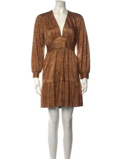 Pre-owned Sabina Musayev Patterned Mini Dress In Pink