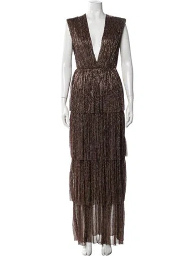 Pre-owned Sabina Musayev Printed Long Dress