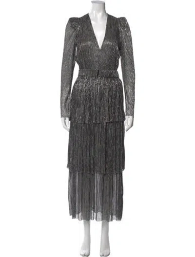 Pre-owned Sabina Musayev Printed Long Dress In Multi