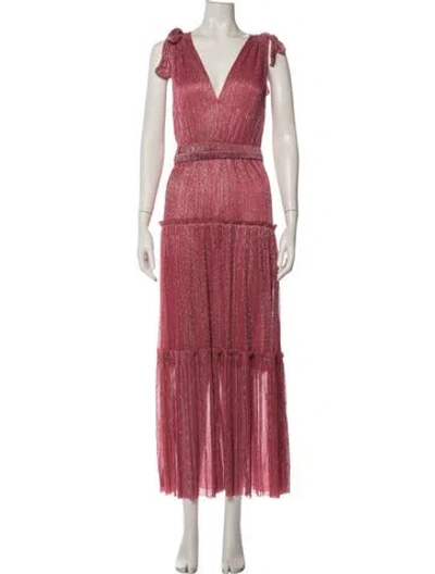 Pre-owned Sabina Musayev Printed Long Dress In Pink