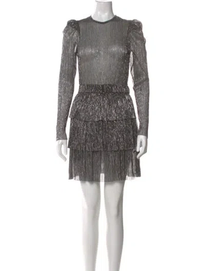 Pre-owned Sabina Musayev Printed Mini Dress In Blue