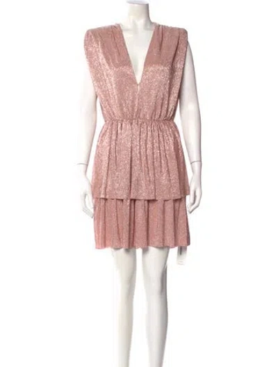 Pre-owned Sabina Musayev Printed Mini Dress In Neutral