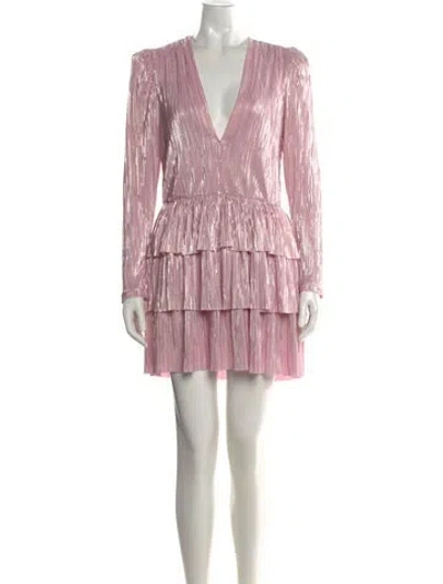 Pre-owned Sabina Musayev Printed Mini Dress In Pink
