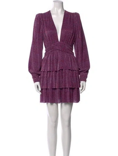 Pre-owned Sabina Musayev Printed Mini Dress In Purple
