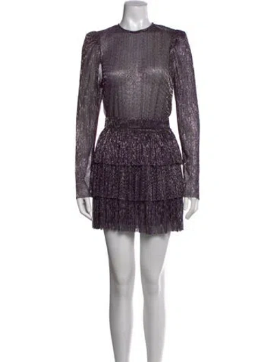 Pre-owned Sabina Musayev Printed Mini Dress In Purple