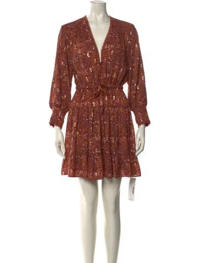 Pre-owned Sabina Musayev Printed Mini Dress In Red