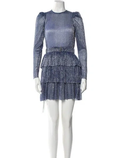 Pre-owned Sabina Musayev Printed Mini Dress W/ Tags In Blue