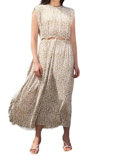Sabina Musayev Ramona Dress In White/lime