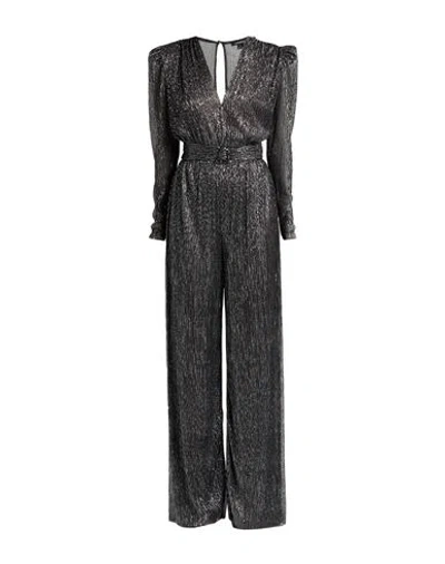 Sabina Musayev Sabina Musáyev Woman Jumpsuit Black Size M Polyester, Metallic Fiber