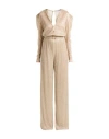 Sabina Musayev Sabina Musáyev Woman Jumpsuit Gold Size L Polyester, Metallic Fiber