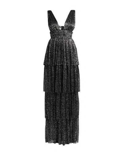 Sabina Musayev Sabina Musáyev Woman Maxi Dress Black Size S Polyester, Metallic Fiber
