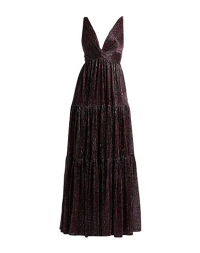 Sabina Musayev Sabina Musáyev Woman Maxi Dress Brick Size L Polyester, Metallic Fiber In Red