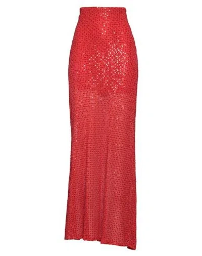 Sabina Musayev Sabina Musáyev Woman Maxi Skirt Red Size M Cotton, Polyester