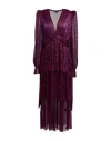 Sabina Musayev Sabina Musáyev Woman Midi Dress Fuchsia Size L Polyester, Metallic Fiber In Pink