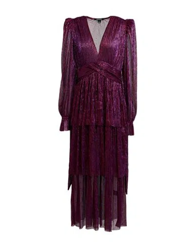 Sabina Musayev Sabina Musáyev Woman Midi Dress Fuchsia Size L Polyester, Metallic Fiber In Pink