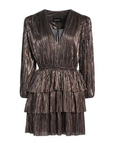Sabina Musayev Sabina Musáyev Woman Mini Dress Bronze Size L Polyester In Yellow